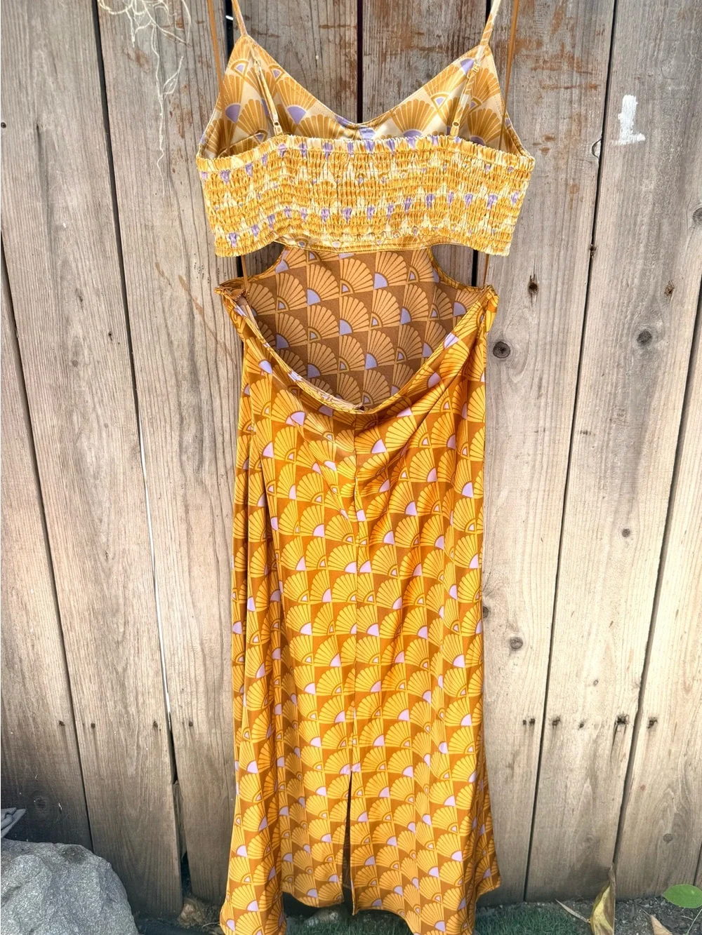 House of Harlow 1960 Celia Geometric Cutout Maxi Dress